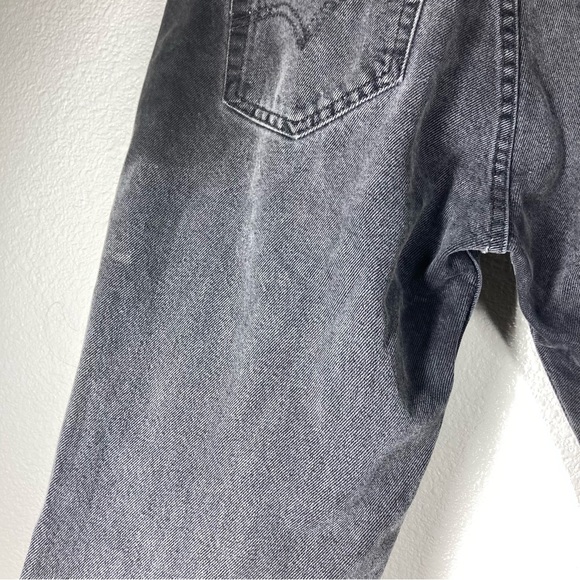 Levi's 501 Washed Baggy Black Distressed Cutt Of Hem 32 High Rise Button Fly - Picture 16 of 16